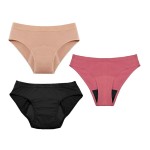 Mena by Moio sada menstruačních kalhotek pro dívky 3 ks bambus a bezešvé.